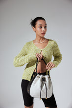 將圖片載入圖庫檢視器 LOEKA New Navid 兩用帆布牛皮束口黑色水桶包