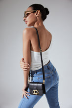 將圖片載入圖庫檢視器 LOEKA Micro Objet 優雅牛皮黑色方形迷你包