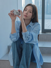 將圖片載入圖庫檢視器 CITYBREEZE 棉質寬版襯衫 (6色可選_黑色/白色/粉色/黃色/深藍色/淺藍色)