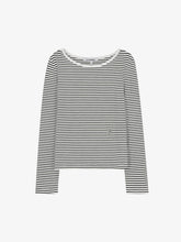將圖片載入圖庫檢視器 CITYBREEZE 活力撞色滾邊長袖上衣 (3色可選_深藍色/象牙白/條紋)
