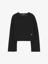 將圖片載入圖庫檢視器 CITYBREEZE 落肩寬鬆透膚針織上衣 (2色可選_黑色/白色)