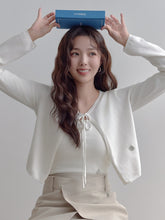將圖片載入圖庫檢視器 CITYBREEZE 簡約修身綁帶兩件式針織套裝 (3色可選_黑色/白色/卡其色)