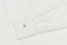 將圖片載入圖庫檢視器 EMKM 透膚白色方塊提花襯衫