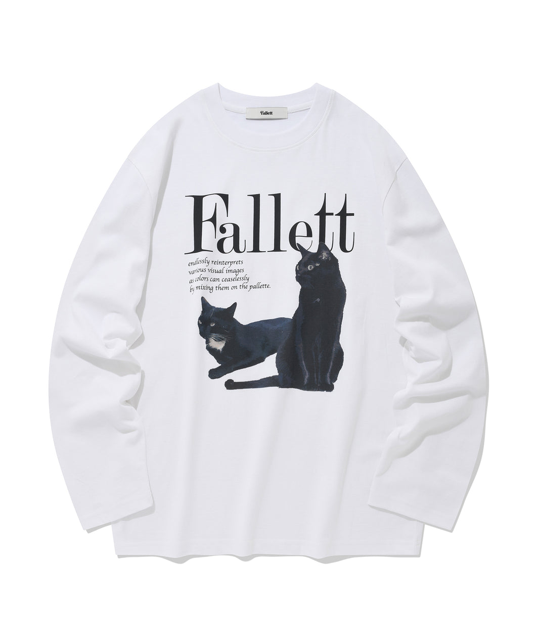 FALLETT Deux Nero 黑貓白色長袖上衣