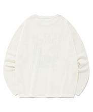 將圖片載入圖庫檢視器 FALLETT Duex Nero 黑貓洞洞米白色針織毛衣