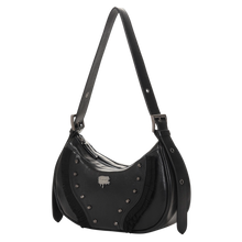 將圖片載入圖庫檢視器 FALLETT Nana Bag 黑色皮革肩背包