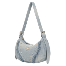 將圖片載入圖庫檢視器 FALLETT Nana Bag 丹寧牛仔肩背包