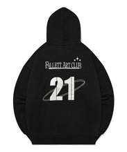 將圖片載入圖庫檢視器 FALLETT Art Club 黑色連帽拉鍊外套