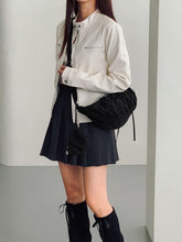 將圖片載入圖庫檢視器 MARHEN.J Plie 黑色蝴蝶結抓皺半月包
