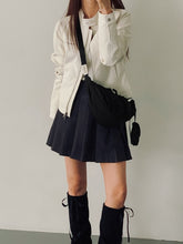 將圖片載入圖庫檢視器 MARHEN.J Plie 黑色蝴蝶結抓皺半月包