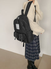 將圖片載入圖庫檢視器 MARHEN.J Mark Large 黑色簡約後背包