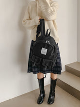 將圖片載入圖庫檢視器 MARHEN.J Mark Large 黑色簡約後背包