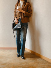 將圖片載入圖庫檢視器 MARHEN.J Elly 簡約都會黑色皮革肩背包