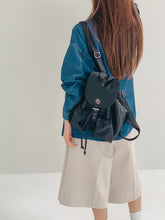 將圖片載入圖庫檢視器 MARHEN.J Scarlet 黑色尼龍抽繩後背包