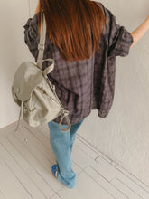 將圖片載入圖庫檢視器 MARHEN.J Scarlet 米白色尼龍抽繩後背包