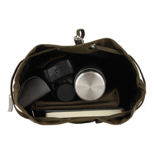 將圖片載入圖庫檢視器 MARHEN.J Leanna 黑色抽繩尼龍後背包