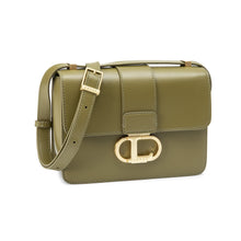 將圖片載入圖庫檢視器 LOEKA Objet M 優雅牛皮橄欖綠方形包