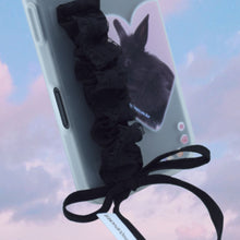 將圖片載入圖庫檢視器 SECOND UNIQUE NAME 黑兔蕾絲綁帶霧面柔軟保護殼 (Flexi Case)