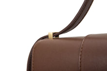 將圖片載入圖庫檢視器 LOEKA Objet S 優雅牛皮深棕色方形小包