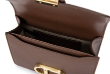 將圖片載入圖庫檢視器 LOEKA Objet S 優雅牛皮深棕色方形小包