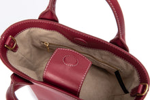 將圖片載入圖庫檢視器 LOEKA Marqueta S 優雅牛皮胭脂紅水桶小包