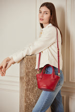 將圖片載入圖庫檢視器 LOEKA Marqueta S 優雅牛皮胭脂紅水桶小包