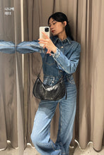 將圖片載入圖庫檢視器 FALLETT Nana Bag 黑色皮革肩背包