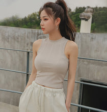 將圖片載入圖庫檢視器 CONCHWEAR 簡約羅紋削肩背心 4色