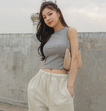 將圖片載入圖庫檢視器 CONCHWEAR 簡約羅紋削肩背心 4色