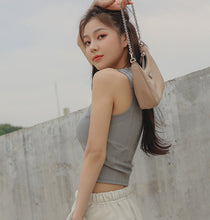 將圖片載入圖庫檢視器 CONCHWEAR 簡約羅紋削肩背心 4色