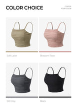 將圖片載入圖庫檢視器 CONCHWEAR 唯美抓皺背心上衣 4色