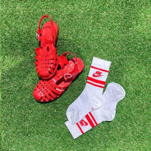 將圖片載入圖庫檢視器 THANK YOU SHOES MUCH 羅馬編織紅色涼鞋