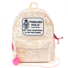 將圖片載入圖庫檢視器 ENTRE REVES Workers Holic Gold Velvet 後背包