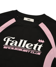 將圖片載入圖庫檢視器 FALLETT Sports Club 運動風黑粉撞色長袖上衣 (IVE REI同款)