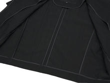 將圖片載入圖庫檢視器 EMKM 不對稱V領黑色縫線夾克