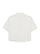 將圖片載入圖庫檢視器 EMKM 縫線口袋白色短袖夾克