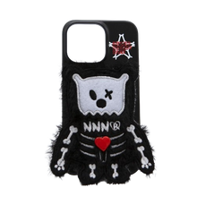 將圖片載入圖庫檢視器 SECOND UNIQUE NAME 搖滾黑絨毛熊熊手機殼