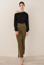 將圖片載入圖庫檢視器 CONCHWEAR 慵懶寬鬆長袖露肩罩衫 4色