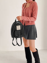 將圖片載入圖庫檢視器 MARHEN.J Mark 黑色簡約後背包