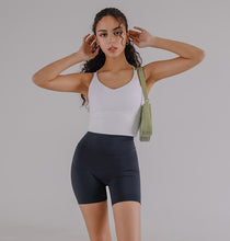將圖片載入圖庫檢視器 CONCHWEAR 舒適3分黑色緊身運動褲