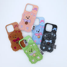 將圖片載入圖庫檢視器 SECOND UNIQUE NAME 蜜桃粉小熊絨毛手機殼
