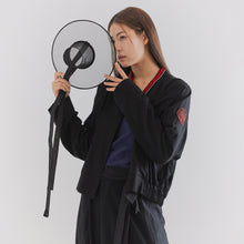 將圖片載入圖庫檢視器 CCOMAQUE BY DOLSILNAI 牡丹Logo黑色羅紋夾克