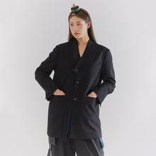 將圖片載入圖庫檢視器 CCOMAQUE BY DOLSILNAI 黑色休閒夾克