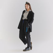 將圖片載入圖庫檢視器 CCOMAQUE BY DOLSILNAI 黑色大口袋寬版長褲