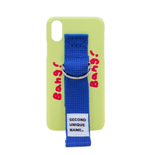 將圖片載入圖庫檢視器 SECOND UNIQUE NAME 文字塗鴉亮彩藍指套手機殼