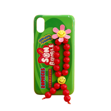 將圖片載入圖庫檢視器 SECOND UNIQUE NAME 串珠指套手機殼_莓果紅