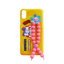 將圖片載入圖庫檢視器 SECOND UNIQUE NAME 串珠指套手機殼_草莓粉