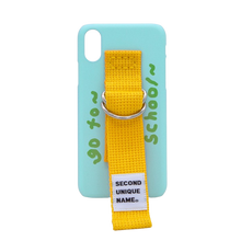 將圖片載入圖庫檢視器 SECOND UNIQUE NAME 文字塗鴉亮黃指套手機殼