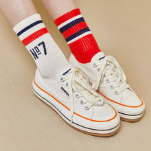 將圖片載入圖庫檢視器 GRIMPER Porcanevas 白色厚底帆布鞋