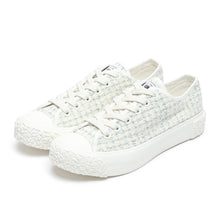 將圖片載入圖庫檢視器 BAKE-SOLE Tweed 天空藍帆布鞋